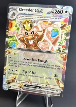 Greedent EX 179/197 Sv03: Obsidian Flames Holo DOUBLE RARE POKEMON TCG [NM] - Image 4