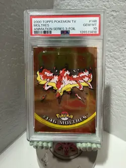 2000 Topps Pokemon Moltres FOIL #146 PSA 10 - Image 1
