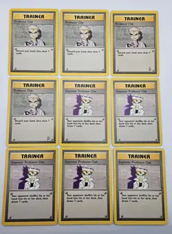 Pokemon Trainer Lot Professor Oak & Imposter Professor Oak Base Set & Base Set 2 - Image 1