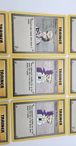 Pokemon Trainer Lot Professor Oak & Imposter Professor Oak Base Set & Base Set 2 - Image 4