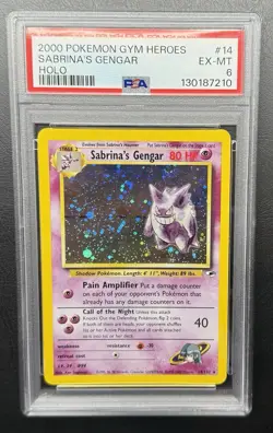 2000 Pokemon Gym Heroes Sabrina's Gengar 014/132 PSA 6 - Image 1