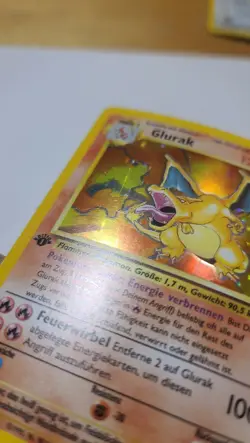 1999 Pokemon First Edition Base German Glurak | Charizard Holo Ultra Rare Vtg - Image 4
