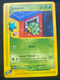 Pokemon TCG Spinarak Aquapolis 62/147 Regular Uncommon (LP/MP) - Image 1