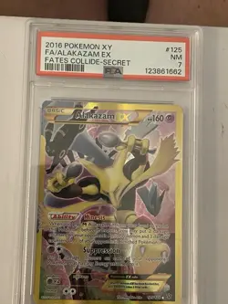 2016 Pokemon XY Alakazam EX Fates Collide FA/M Secret - Image 1
