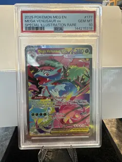2025 POKEMON MEG EN-MEGA EVOLUTION #177 MEGA VENUSAUR EX PSA 10 - Image 1