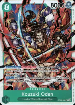 One Piece TCG • Kouzuki Oden OP02-030 • Super Rare • ENG/NM - Image 1