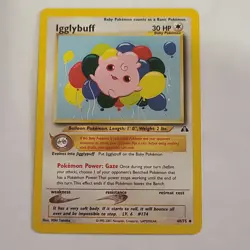 Igglybuff 40/75 Neo Discovery Uncommon Basic Pokemon Card 1995-2001 - Image 5