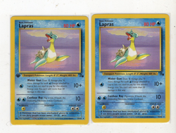 Pokemon TCG Fossil Lapras Lot (2) Cards 25/62 NM With 1st Edition - Image 1