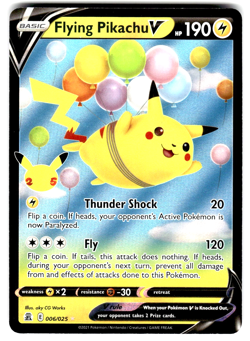 Pokemon Celebrations Card 006/025 Flying Pikachu V - Image 1