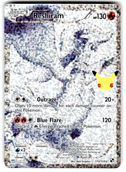 Pokemon Celebrations: Classic Collection Card 113/114 Reshiram - Image 1