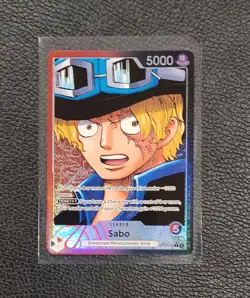 Sabo Alt Art Leader Card OP13-004 One Piece Card English New NM Condition - Image 1