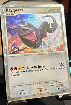 2011 POKEMON CALL OF LEGENDS #SL10 SHINY RAYQUAZA-HOLO TCG CARD VINTAGE RARE - Image 3