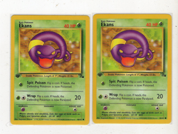 Pokemon TCG Fossil Ekans 1st Edition Lot (2) Cards 46/62 NM - Image 1