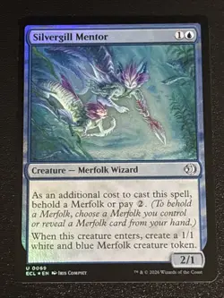 MTG Lorwyn Eclipsed Silvergill Mentor Foil 0069 NM - Image 1