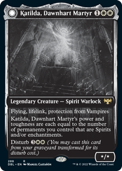 Katilda, Dawnhart Martyr // Katilda's Rising Dawn [Innistrad: Double Feature] N - Image 1