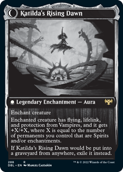 Katilda, Dawnhart Martyr // Katilda's Rising Dawn [Innistrad: Double Feature] N - Image 2
