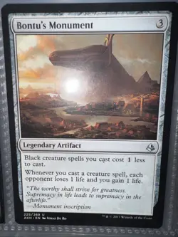 Bontu’s Monument – MTG Rare – Amonkhet (LP-NM) Legendary Artifact Free Shipping - Image 1