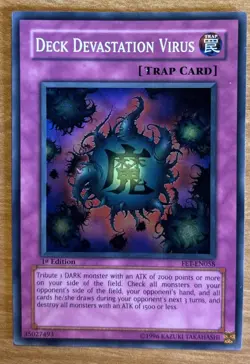 2005 Yugioh Deck Devastation Virus FET-EN058 Ultra Rare 1st Edition NP NM-EX - Image 1
