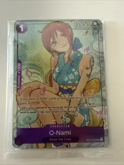 O-Nami OP05-062 SR Full Art Promo One Piece Illustration Box Vol. 1 Sealed NM - Image 1