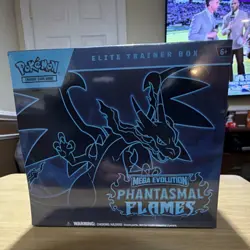 Pokemon Elite Trainer Box Mega Evolution Phantasmal Flames Trading Card Game ETB - Image 1