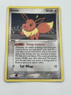 Pokemon TCG Eevee Card 55/115 EX Unseen Forces 2005 LP Non Holo Common - Image 1