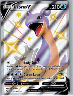 Lapras V SV110/SV122 Shining Fates: Shiny Vault - Pokemon Card - LP - Image 1
