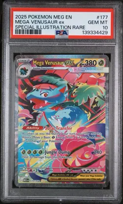 Pokemon TCG Mega Venusaur EX Card 177/132 Mega Evolution Sir PSA 10 - Image 1
