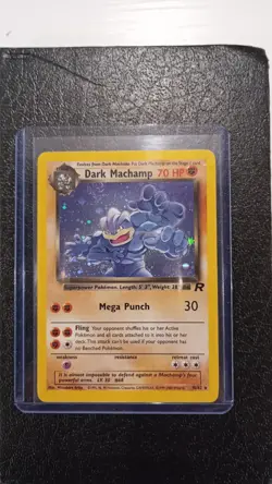 Pokemon Card - Dark Machamp Team Rocket Set 10/82 Holo Rare WOTC Vintage - NM - Image 1