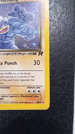 Pokemon Card - Dark Machamp Team Rocket Set 10/82 Holo Rare WOTC Vintage - NM - Image 5