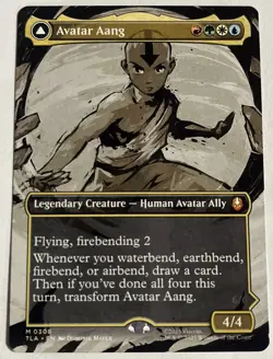 1x Avatar Aang Borderless Regular NM 0308 Avatar The Last Airbender MTG - Image 1