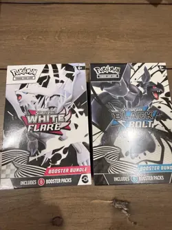Pokemon New Factory sealed Black Bolt And White Flare Booster Bundle Set of 2 - Image 1