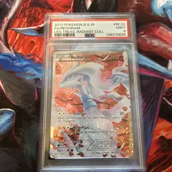 PSA 9 2013 Pokemon Reshiram RC22 Full Art Legendary Treasures Holo Ultra Rare - Image 1