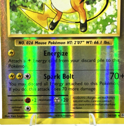 2016 Pokemon Raichu 36/108 Evolutions Reverse Holo Card - Image 5