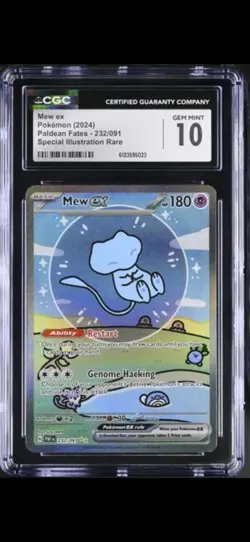 Pokemon CGC 10 GEM MINT Mew ex 2024 Paldean Fates 232/091 SIR Centered - Image 1
