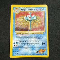 Pokemon TCG Misty's Tentacruel 10/132 Gym Heroes Holo Rare Unlimited WOTC - Image 2