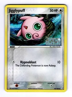 Jigglypuff Crystal Guardians #53 (2006) Common Reverse Holo NM Pokemon - Image 1