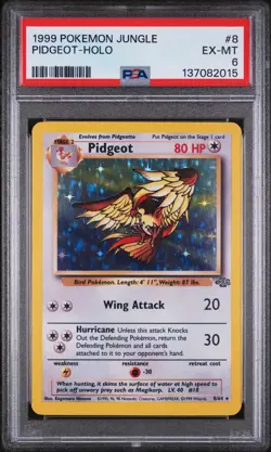 1999 POKEMON JUNGLE #8 PIDGEOT-HOLO PSA 6 - Image 1