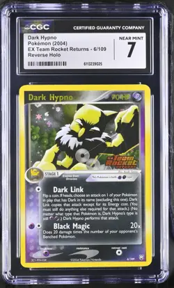 CGC 7 Pokemon Dark Hypno 6/109 2004 EX Team Rocket Returns Rare Reverse Holo - Image 1
