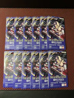 (12) One Piece TCG: The Azure Sea's Seven Sleeved Booster OP-14 English. - Image 1