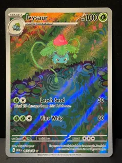 Ivysaur 167/165 SV 151 Holo Illustration Rare Rare full art Pokemon Card AA9 LP1 - Image 1