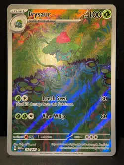 Ivysaur 167/165 SV 151 Holo Illustration Rare Rare full art Pokemon Card AA9 LP1 - Image 2