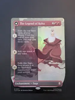 Magic The Gathering FOIL The Legend of Roku (Borderless), Avatar: (TLA) - Image 1