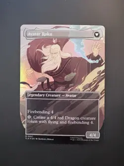 Magic The Gathering FOIL The Legend of Roku (Borderless), Avatar: (TLA) - Image 2
