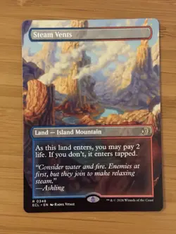 Steam Vents 0348 MTG: Lorwyn Eclipsed Reversible Shockland - Borderless NM Reg - Image 1