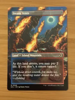 Steam Vents 0348 MTG: Lorwyn Eclipsed Reversible Shockland - Borderless NM Reg - Image 2
