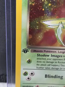 Pokemon TCG 1st Edition Gym Heroes Rocket's Scyther 13/132 Holo Rare Card NM - Image 3