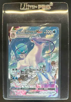 2021 Pokemon SWSH Chilling Reign Ice Rider Calyrex VMAX #203/198 - Image 1
