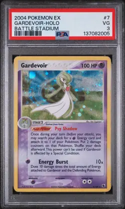 2004 POKEMON EX BATTLE STADIUM #7 GARDEVOIR-HOLO PSA 3 - Image 1