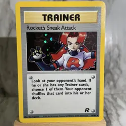 Pokemon Cards: Team Rocket Holo: Rocket's Sneak Attack 16/82 With Swirl - Image 4