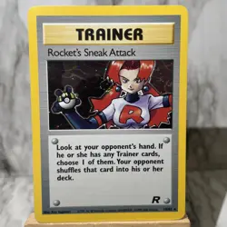 Pokemon Cards: Team Rocket Holo: Rocket's Sneak Attack 16/82 With Swirl - Image 5